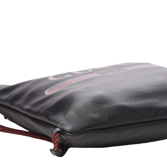 Gucci Black Leather Drawstring Backpack Bag - Picture 5 of 9